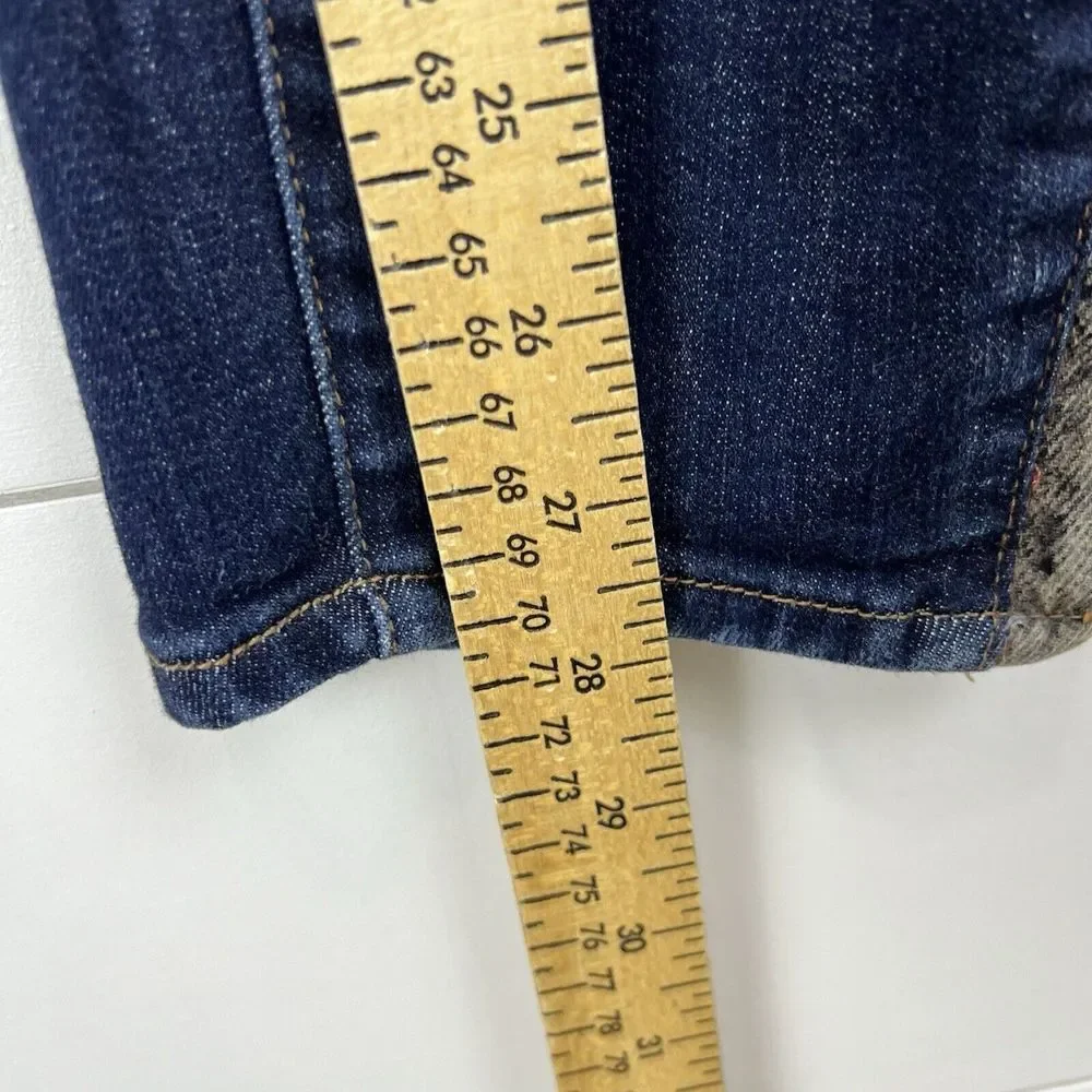 Anthropologie Pilcro High Rise Skinny Jeans Ankle Zip Snakeskin‎ Women's 29